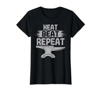 Heat Beat Repeat T-Shirt Graphique avec Valeur, Femme, Noir, XL
