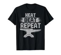 Heat Beat Repeat T-Shirt Graphique avec Valeur, Homme, Noir, XL