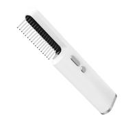 Heat Brush Hair Straightener, Electric Steam Comb, Scalp Massager, Anti-Frizz Smoothing Tool, Multi-Heat Settings, For Women Men Curling Styling, Work Home Travel Salon Party Date Night Use, White