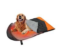 Heat Dog Sleeping Bag, Portable Pet Heating Pad, Cat Warmer Backpacking Gear, Outdoor Pet Heating Bed, Dog Sleeping Bag with Heating, Flannel Polyester Pet Sleeping Bag for Hiking Backpacking Camping