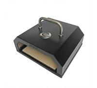 HEAT Eldhus Firebox - Four à pizza mobile pour barbecue, brasero et brasero - Four en acier au carbone avec pierre à pizza - Pizza croustillante - 35 x 45 x 12 cm