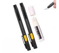 Heat Erasable Fabric Marker for Sewing, Washable Erasable Replaceable Refill Marker Pen, DIY Sewing Tools For Cotton, Suitable for Cotton, Knitted Fabrics, Embroidery, Quilting (2 pen + 20 refills)