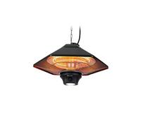 Chauffage Extérieur - blumfeldt - Chauffage Radiant au Plafond - 3 Niveaux - Telecommande - 2000 W - Radiateur Infrarouge - noir