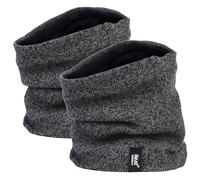 HEAT HOLDERS 2 Paires Homme Cache cou Polaire Cache cou Thermique Hiver Chaudes | Cache cou Grand Froid Coupe-vent (Taille unique, Gris)