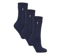 HEAT HOLDERS - 3 Paires Chaussettes Femme Thermiques Anti-Froid Pour Hiver | Epaisses Chaudes Polaire (Indigo, 37-42)