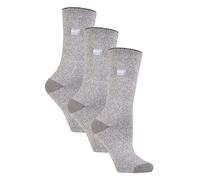 HEAT HOLDERS 3 Paires Femme Chaussettes Thermiques Pour Hiver Chaussettes Chaudes pour Grand Froid (37-42, Argent)