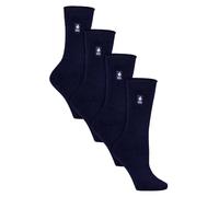 HEAT HOLDERS 4 Paires Femme Chaussettes Chaudes Pour Hiver Fines Chaussettes Thermiques et Douces (37-42, Marine)