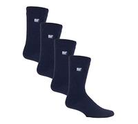 HEAT HOLDERS 4 Paires Homme Chaussettes Chaudes Pour Hiver Noires Chaussettes Confortables et Respirantes (39-45, Marine)