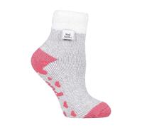 Heat Holders Chaussettes de lit moelleuses pour femme avec dessus en plumes