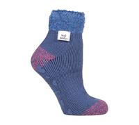 Heat Holders Chaussettes de lit moelleuses pour femme avec dessus en plumes