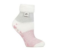 Heat Holders Chaussettes de lit moelleuses pour femme avec dessus en plumes