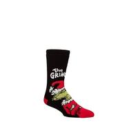 HEAT HOLDERS Chaussettes Thermiques Homme SOCKSHOP The Grinch 1.6 TOG Lite Épaisses Chaudes Douces Hiver Lit Salon Confort Intérieur Couches Chaudes Personnage Cadeau Original Temps Froid Noir 39-45