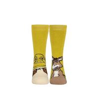 HEAT HOLDERS Chaussettes thermiques Shrek pour enfants - 1,6 TOG Lite isolées avec motif âne et Shrek, doublure en polaire douce, chaussettes d'hiver chaudes pour garçons et filles, Vert, 8-12 ans