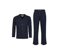 HEAT HOLDERS Ensemble Pyjama pour Homme - Polaire Thermique Douce, Tenue de Nuit Chaude et Confortable pour l'hiver, Haut à Manches Longues et Bas, Tailles S - XL Marine L