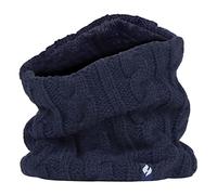 HEAT HOLDERS - Femme Chaud Tricot Cache Cou Snood avec Polaire pour Hiver (Taille unique, Marine)