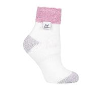 HEAT HOLDERS - Femme Chaudes Polaire Doux Interieur Chaussettes de Lit pour Dormir (37/42, Cream (S Feather))