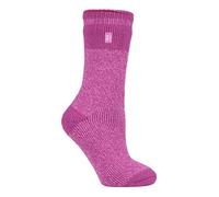 HEAT HOLDERS - Femme Chaudes Polaire Fantaisie Chaussettes Thermiques pour Hiver (37-42 EU, AD Bloc Rose)