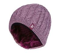 HEAT HOLDERS - Femme Fantaisie Chaud Hiver Automne Tricot Bonnet avec Doublé Polair (One Size, Rose (Alesund))