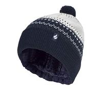 HEAT HOLDERS - Femme Fourrure Fantaisie Elegant Hiver Bonnet avec Petit Pompon (Taille Unique, Crème)