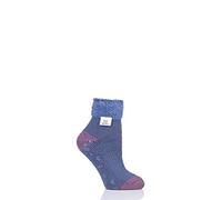 HEAT HOLDERS Femme Lounge Plume tête Chaussettes Paquet de 1 Bleu en sourdine37-42