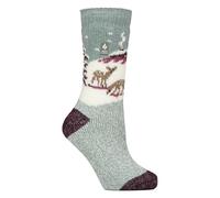 HEAT HOLDERS Femme origine de chaussettes thermiques à 8 dessins, pointure 37-42 eur (FR/ES, Numérique, 37, 42, Taille normale, Taille normale, Sage)