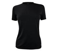 HEAT HOLDERS Femme T Shirt Thermique Manche Courte Confortable Polaire Chaud T Shirt pour Hiver (L, Noir)