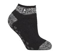 HEAT HOLDERS - Femmes cheville basses sneaker chaussettes thermiques antidérapantes 37-42 eur (Noir (Pise))