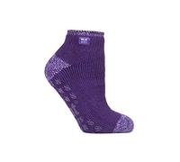 HEAT HOLDERS - Femmes cheville basses sneaker chaussettes thermiques antidérapantes 37-42 eur (Purple)