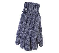 Heat Holders - Gants thermiques en tricot torsadé pour femme 2,3 tog, bleu, S-M