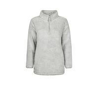 HEAT HOLDERS Haut Polaire zippé Quart de Tour pour Femme - Pull Ultra Doux, Chaud et Confortable, idéal pour l'hiver, idéal pour la Maison ou Les Loisirs, Tailles S - XL Gris S