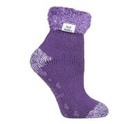 HEAT HOLDERS Heat Holders - Ladies Extra Soft Fluffy Non Slip Thermal Low Cut Ankle Slipper Lounge Bed Socks With Grips Chaussettes Femme (lot de 1)