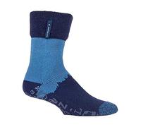 HEAT HOLDERS - Homme Antidérapantes Hiver Polaire Chaudes Chaussettes pour Maison (Bleu marine (Robin), 39-45 EU)
