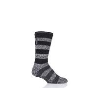 HEAT HOLDERS Homme Oakley Lounge Chaussettes Paquet de 1 Noir Rayure 39-45