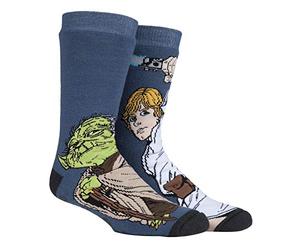 Heat Holders - Homme Star Wars Hiver Chaudes Chaussettes Thermiques avec Antidérapantes (39/45, Luke/Yoda)