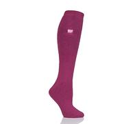 HEAT HOLDERS Ladies 1 Pair 1.6 TOG Lite Knee High Chaussettes Raspberry 4-8