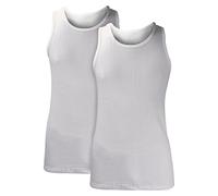 HEAT HOLDERS - Lot De 2 Homme Riche en Coton sous Vetements Thermqiue sans Manche T-Shirt pour l'hiver (M, Blanc)