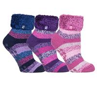 HEAT HOLDERS Lot de 3 paires de chaussettes de lit moelleuses pour femme avec poignées | Chaussettes chaudes doublées en polaire antidérapante | Cadeaux d'hiver pour elle, Lot de 5, 36/39 EU