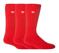 HEAT HOLDERS - Lot de 3 Paires Homme Chaussettes Thermiques Anti-Froid Pour Hiver (rouge, 39-45)