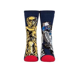 HEAT HOLDERS SOCKSHOP Des gamins 1.6 TOG Lite Star Wars R2D2 & C3P0 Chaussettes thermiques Paquet de 1 Marine 31-36