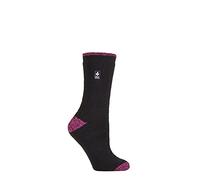 HEAT HOLDERS SOCKSHOP Femme 1.6 TOG Lite À motifs et à rayures Chaussettes thermiques Paquet de 1 (FR/ES, Numérique, 37, 42, Taille normale, Taille normale, Tenerife Talon orteil Noir/Baie)