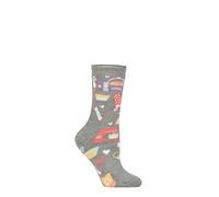 HEAT HOLDERS SOCKSHOP Femme 1.6 TOG Lite Loisir Chaussettes Paquet de 1 Aime cuisiner Mid Gris 37-42