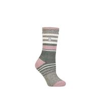 HEAT HOLDERS SOCKSHOP Femme 2.3 TOG À motifs Chaussettes thermiques Paquet de 1 Cherith Gris moyen/Vert Sauge 37-42