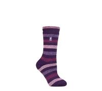 HEAT HOLDERS SOCKSHOP Femme 2.3 TOG À motifs Chaussettes thermiques Paquet de 1 (FR/ES, Numérique, 37, 42, Taille normale, Taille normale, Delamere Bande Violette)