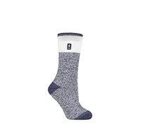 HEAT HOLDERS SOCKSHOP Femme 2.3 TOG À motifs Chaussettes thermiques Paquet de 1 Perce-neige Bloquer Tourner Marine 37-42