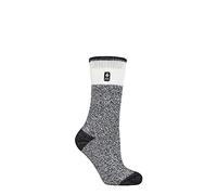 HEAT HOLDERS SOCKSHOP Femme 2.3 TOG À motifs Chaussettes thermiques Paquet de 1 Perce-neige Bloquer Tourner Noir 37-42