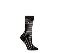 HEAT HOLDERS SOCKSHOP Femmes 1.0 TOG Ultralite Rayures, Argyle & À motifs Chaussettes Paquet de 1 (FR/ES, Numérique, 37, 42, Taille normale, Taille normale, Annapurna Bande Noir)