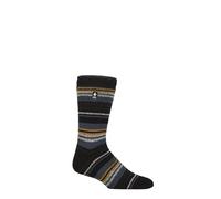 HEAT HOLDERS SOCKSHOP Mens 2.3 TOG À motifs et uni Chaussettes thermiques Paquet de 1 Leavenworth Noir/Moutarde 39-45
