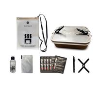 HEAT.ME Kit boîte à déjeuner de qualité supérieure - Boîte à déjeuner auto-chauffante en acier inoxydable - 800 ml - Sans électricité, gaz ou feu - 5 coussinets chauffants inclus