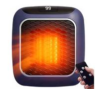Heat Me Pro Chauffage Mural en Céramique Portable 800 W pour Utilisation en Intérieur avec Télécommande, Chauffage Rapide en 3 Secondes, Élément Chauffant en Céramique Ptc blue