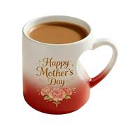 Heat Reactive Ceramic Mug - Heart Shape Coffee Cup | 325ml Drinkware with Temperature Color Shift Effect, Glazed Ceramic Cup with Comfortable Grip, Beverage Serving Mug for Apartment Hotel Gathering